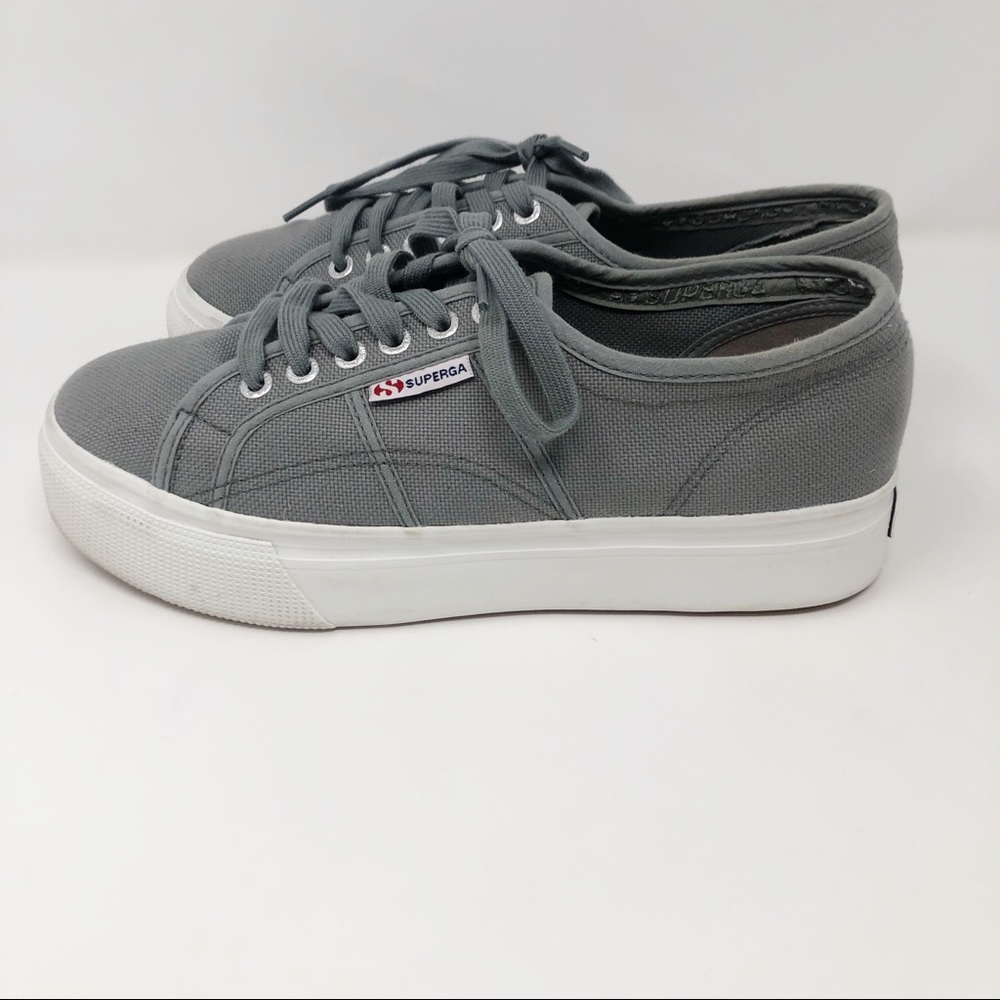 Superga 2790 platform Sneaker Gray Canvas 41